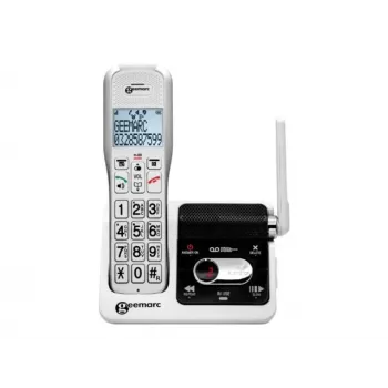 Geemarc AmpliDECT 595 ULE trådløs telefon med telefonsvarer, hvid