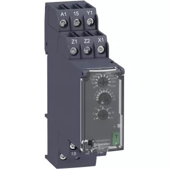 APC RE22R1MYMR Multifunktions-tidsrelæ, 0,05 s - 300 h, 24-240 V AC/DC, 1 vekselkontakt, 8 A, DIN-skinne