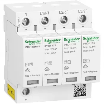 Schneider Electric Overspændingsbeskyttelse type 1+2 A9L16482 3P+N 20kA 40kA