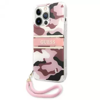 Guess Camo Strap Collection Hard Case til Apple iPhone 13 Pro / iPhone 13, Pink