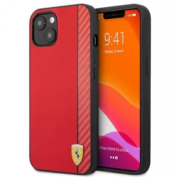 Ferrari On Track Carbon Stripe Hard Case til Apple iPhone 13 mini 5,4 inch rød