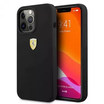 Ferrari FESSIHCP13LBK Silikone-hardcase til iPhone 13 Pro / 13, sort