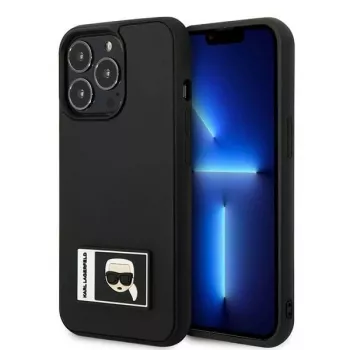 Karl Lagerfeld KLHCP13X3DKPK Ikonik Patch Hard Case til iPhone 13 Pro Max 6,7 inch sort