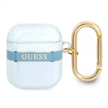 Guess GUA2HHTSB AirPods 1/2 cover blå Strap Collection