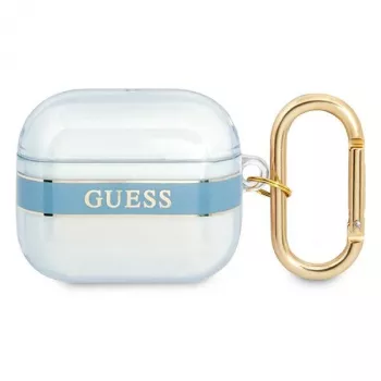 Guess GUA3HHTSB Strap Collection-beskyttelsescover til Apple AirPods 3. generation – blå