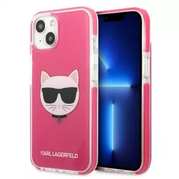 Karl Lagerfeld KLHCP13MTPECPI iPhone 13 / 14 / 15 6,1 inch Hardcase fuchsia Choupette Head