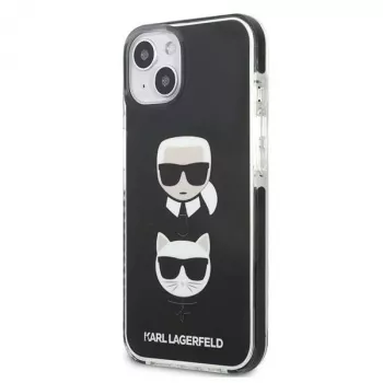 Karl Lagerfeld KLHCP13MTPE2TK Hard Case til iPhone 13/14/15 6,1 inch sort Karl & Choupette Head