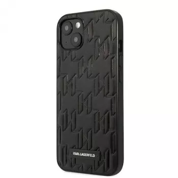 Karl Lagerfeld KLHCP13SMNMP1K iPhone 13 Mini 5,4 inch Hard Case sort Monogram Plaque