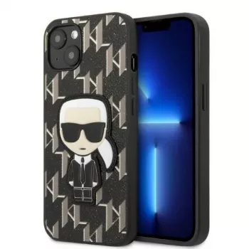 Karl Lagerfeld KLHCP13SPMNIKBK iPhone 13 mini 5,4 inch hardcase sort Monogram Ikonik Patch