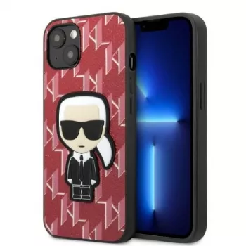 Karl Lagerfeld KLHCP13SPMNIKPI hardcase til Apple iPhone 13 mini 5,4 inch rød Monogram Ikonik Patch