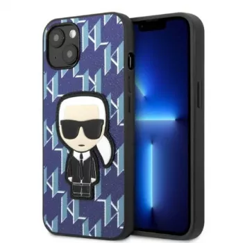 Karl Lagerfeld KLHCP13SPMNIKBL iPhone 13 mini hardcase blå Monogram Ikonik Patch