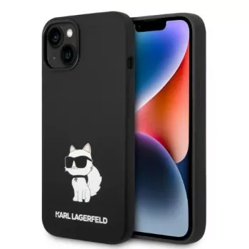 Karl Lagerfeld KLHMP14MSNCHBCK iPhone 14 Plus / 15 Plus 6,7 inch hardcase sort Silicone Choupette MagSafe