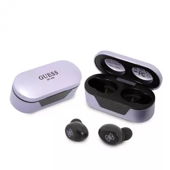 Guess GUTWST31EU True Wireless Stereo Bluetooth 5.3-høretelefoner med opladningsetui - lilla