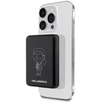 Karl Lagerfeld Ikonik MagSafe trådløs powerbank 3000mAh sort