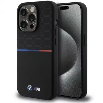BMW M silikone Pattern MagSafe hardcase til Apple iPhone 15 Pro 6,1 inch - sort