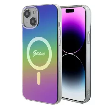 Guess IML Iridescent MagSafe bagcover til Apple iPhone 15 Plus, multi-color