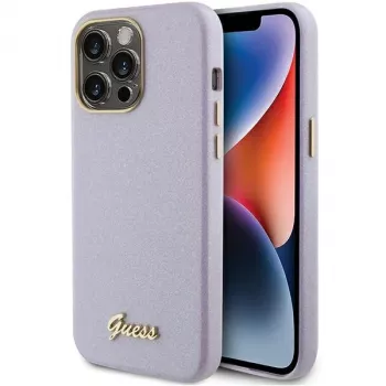 Guess GUHCP15LPGMCSL Glitter Glossy Script hardcase til iPhone 15 Pro 6,1