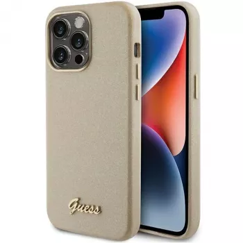 Guess Glitter Glossy Script hardcase til iPhone 15 Pro 6,1