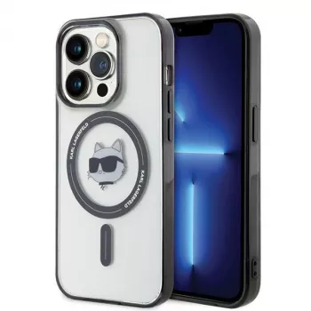 Karl Lagerfeld KLHMP15LHCHNOTK iPhone 15 Pro 6,1 inch transparent hardcase IML Choupette Head MagSafe