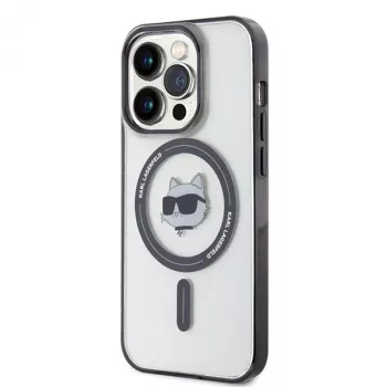 Karl Lagerfeld KLHMP15LHCHNOTK iPhone 15 Pro 6,1 inch transparent hardcase IML Choupette Head MagSafe
