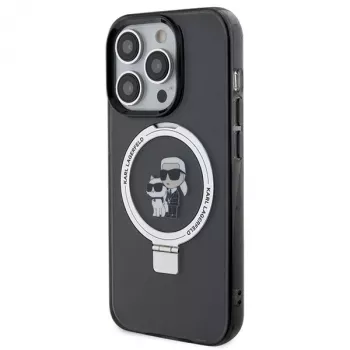Karl Lagerfeld KLHMP15XHMRSKCK iPhone 15 Pro Max 6,7 inch sort hardcase med ringholder Karl & Choupette MagSafe