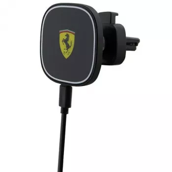 Ferrari 15W trådløs induktiv bilopladerholder FECHMGLK til luftventil, sort, MagSafe