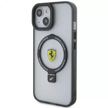 Ferrari FEHMP15SUSCAH iPhone 15 / 14 / 13 6,1 inch transparent hardcase med ringholder 2023 Collection MagSafe