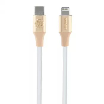 Guess GUCLLALRGDD USB-C to Lightning Cable 1.5m Fast Charging Light Gold Embossed Logo