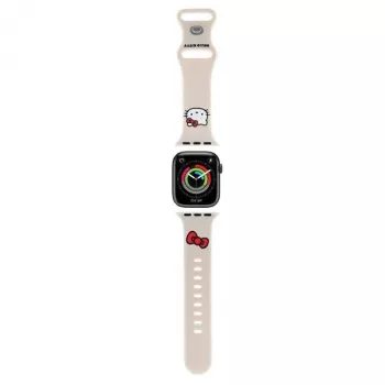 Hello Kitty HKAWMSCHBLE silikone-armbånd til Apple Watch 38/40/41mm - beige