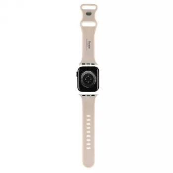 Hello Kitty HKAWMSCHBLE silikone-armbånd til Apple Watch 38/40/41mm - beige