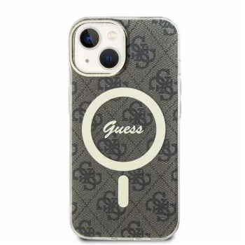 Guess GUHMP15SH4STW iPhone 15 / 14 / 13 6.1 inch Brown Hardcase IML 4G MagSafe