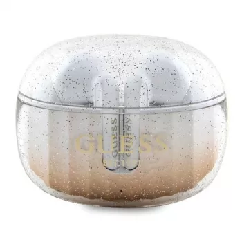 Guess Glitter Gradient Bluetooth TWS-høretelefoner med opladningsetui (guld)