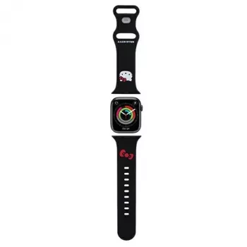 Hello Kitty HKAWMSCHBLK silikonearmbånd til Apple Watch 38/40/41mm sort