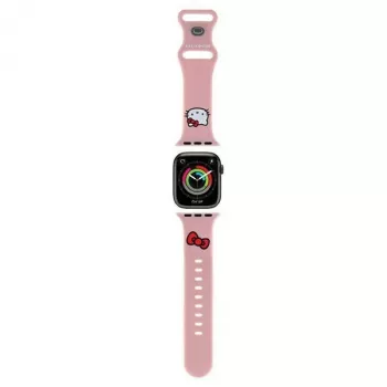 Hello Kitty HKAWLSCHBLP silikonearmbånd til Apple Watch 42/44/45/49mm pink