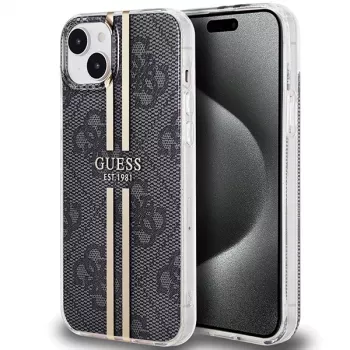 Guess GUHCP15MH4PSEGK hard case til Apple iPhone 15 Plus / 14 Plus 6,7 inch sort 4G guldstriber