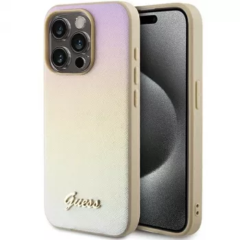 Guess GUHCP14XPSAIRSD Saffiano Iridescent Script hard case til Apple iPhone 14 Pro Max 6,7