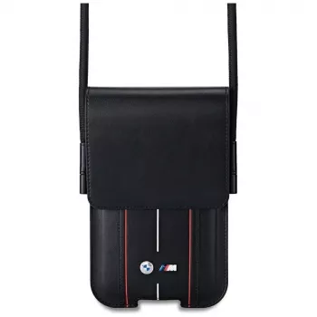 BMW mobiltaske Red Stripes sort