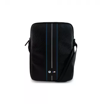 BMW BMTB10COMSCAKL 10 sort/Carbon Blue Stripes Laptoptaske
