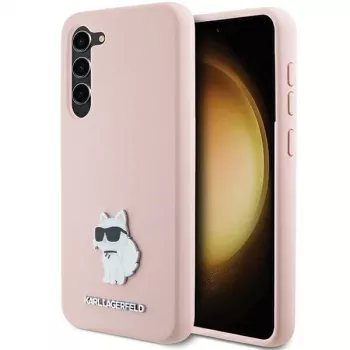 Karl Lagerfeld KLHCS23MSMHCNPP silikonecase til Samsung Galaxy S23+ med Choupette Metal Pin - pink