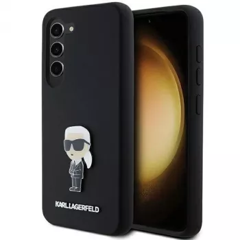 Karl Lagerfeld Ikonik Metal Pin silikonecase til Samsung Galaxy S23 - sort