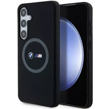 BMW M Collection Silicone Hard Case med ringholder MagSafe til Samsung Galaxy S24+ (SM-S926) - sort
