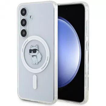 Karl Lagerfeld KLHMS24SHFCCNOT Hard Case til Samsung Galaxy S24, transparent, MagSafe, Choupette-design