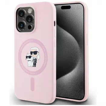 KARL LAGERFELD Silikone Karl&Choupette MagSafe Case til iPhone 14 Pro Max pink