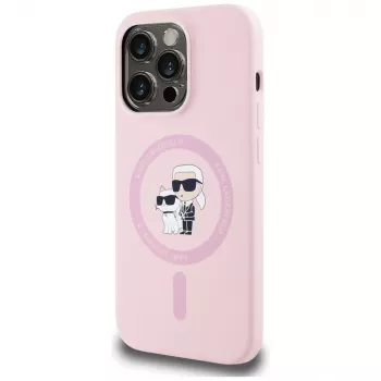 KARL LAGERFELD Silikone Karl&Choupette MagSafe Case til iPhone 14 Pro Max pink