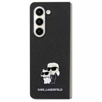Karl Lagerfeld KLHCSA35SAKCNPK A35 A356 hardcase sort Saffiano Karl & Choupette Pin til Samsung Galaxy A35 5G