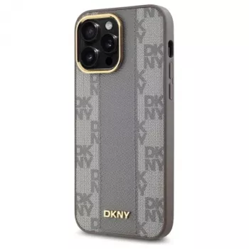 DKNY DKHMP14XPCPVSLE iPhone 14 Pro Max 6,7 inch hardcase læder ternet Mono Pattern MagSafe beige