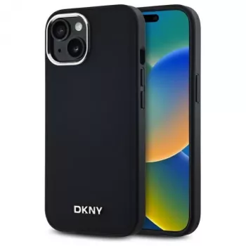 DKNY DKHMP14SPSCMCLK hardcase til Apple iPhone 14, 6,1 inch, sort, Plain Logo, MagSafe