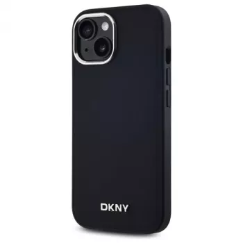DKNY DKHMP15MPSCMCLK Hard Case til Apple iPhone 15 Plus 6,7 inch sort Plain Logo MagSafe