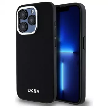 DKNY DKHMP15XPSCMCLK Hard Case til Apple iPhone 15 Pro Max 6,7 inch sort Plain Logo MagSafe