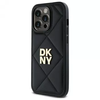 DKNY DKHCP14LPQDSLK Quilted Stack Logo Back Cover Case til Apple iPhone 14 Pro 6,1 inch sort